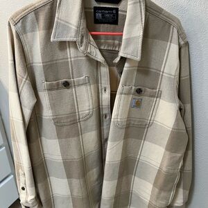 Carhartt Tan Plaid Shirt Jacket